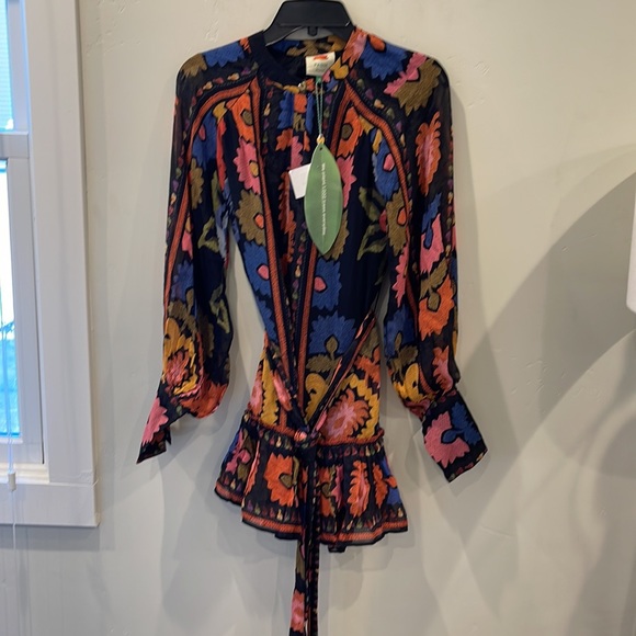 Farm Rio Flowers Tapestry Mini Dress Size XS - Picture 5 of 10